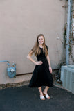 Ella in Black midi Dress