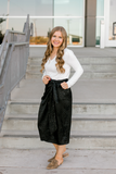 Zuri Silky Wrap Skirt-Final Sale